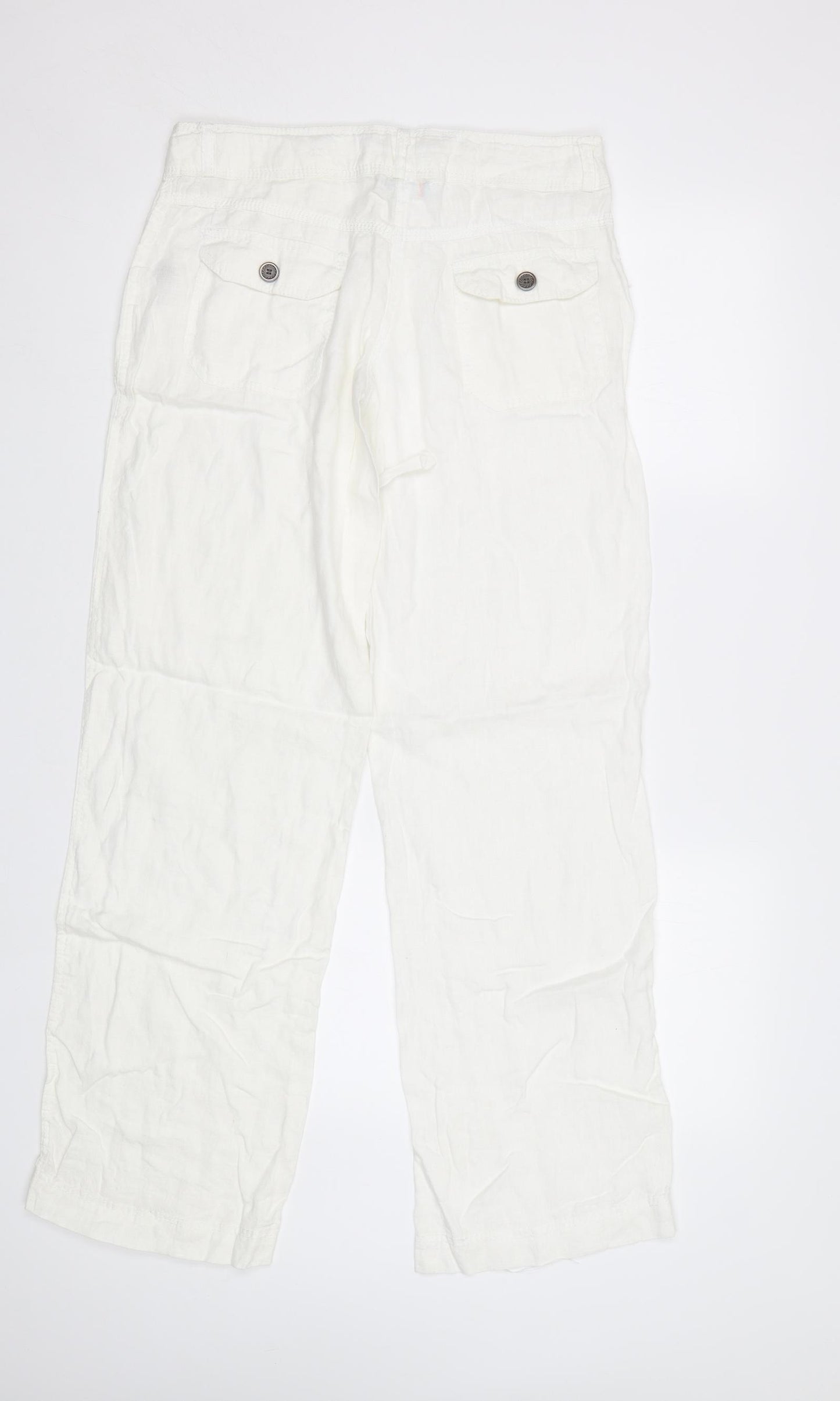 Primark Womens White   Trousers  Size 8 L32 in