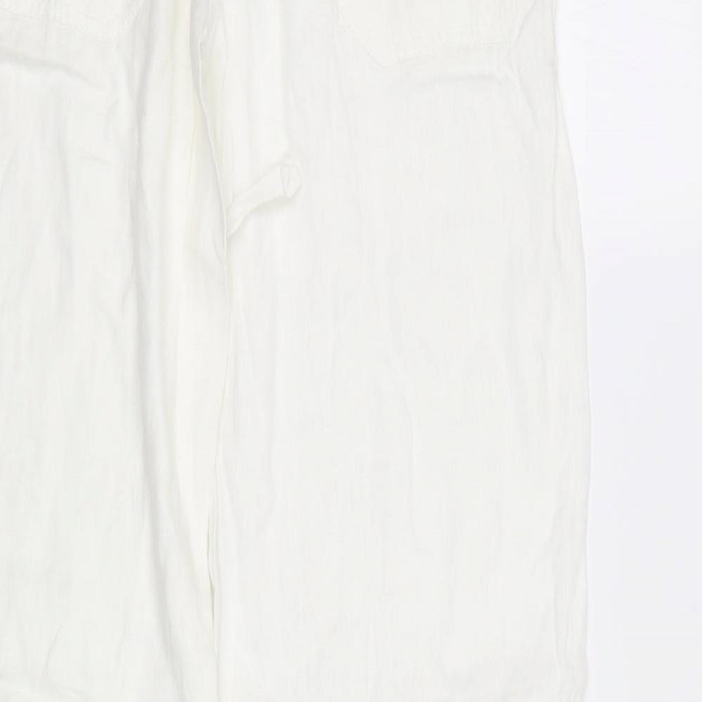 Primark Womens White   Trousers  Size 8 L32 in
