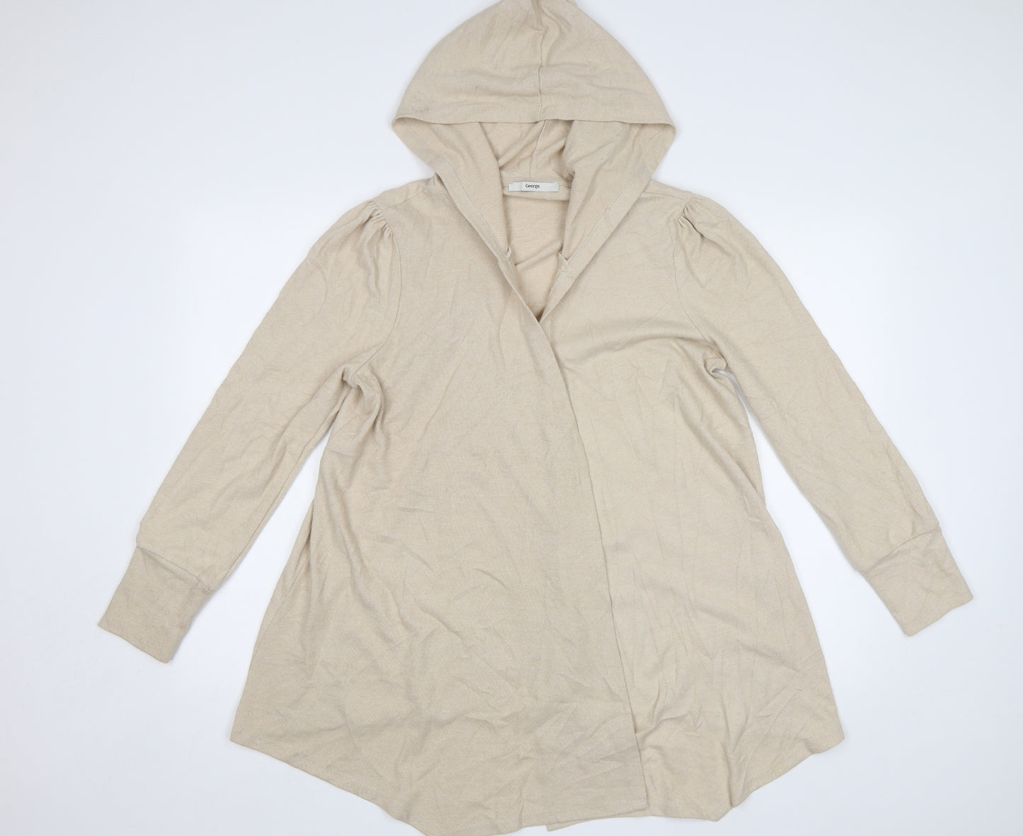 George Womens Beige   Cardigan Hoodie Size M