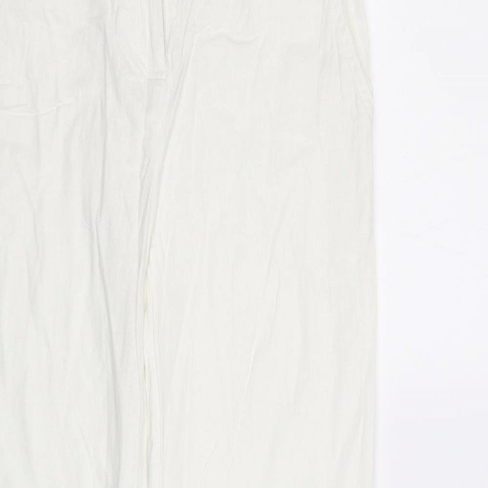Preworn Womens White   Trousers  Size 8 L30 in