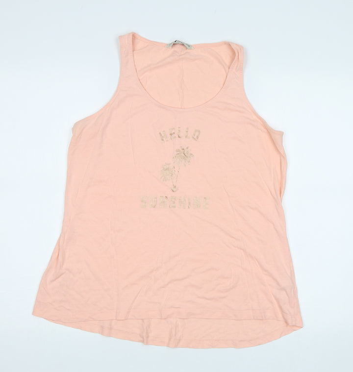 F&F Womens Pink Basic Tank Size 14 - Palm