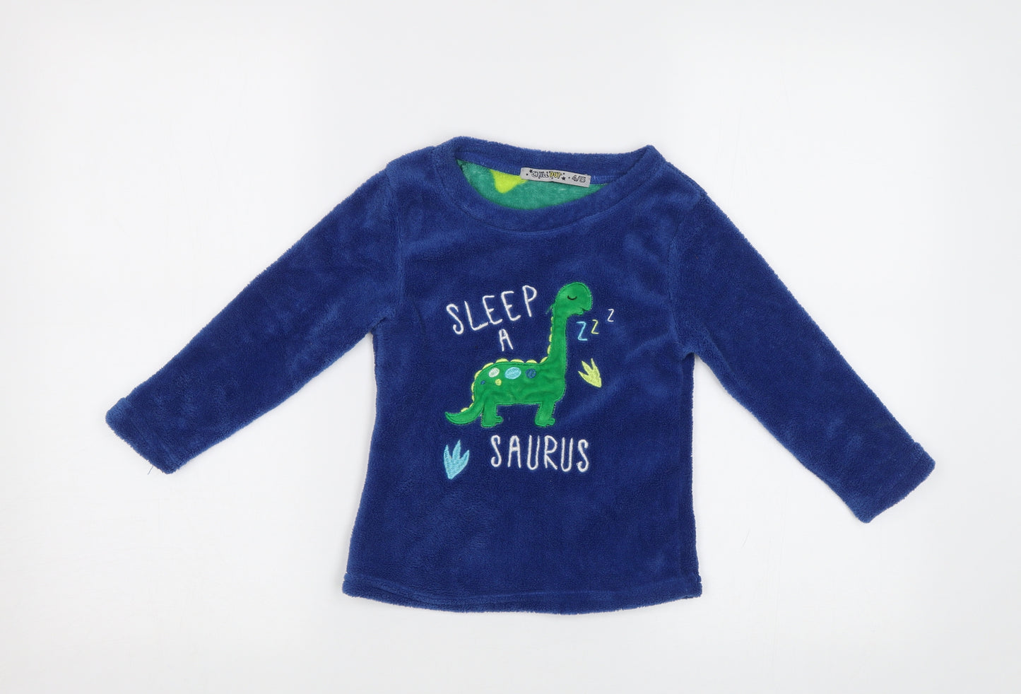 Chill Out Boys Blue    Pyjama Top Size 4-5 Years  - Dino