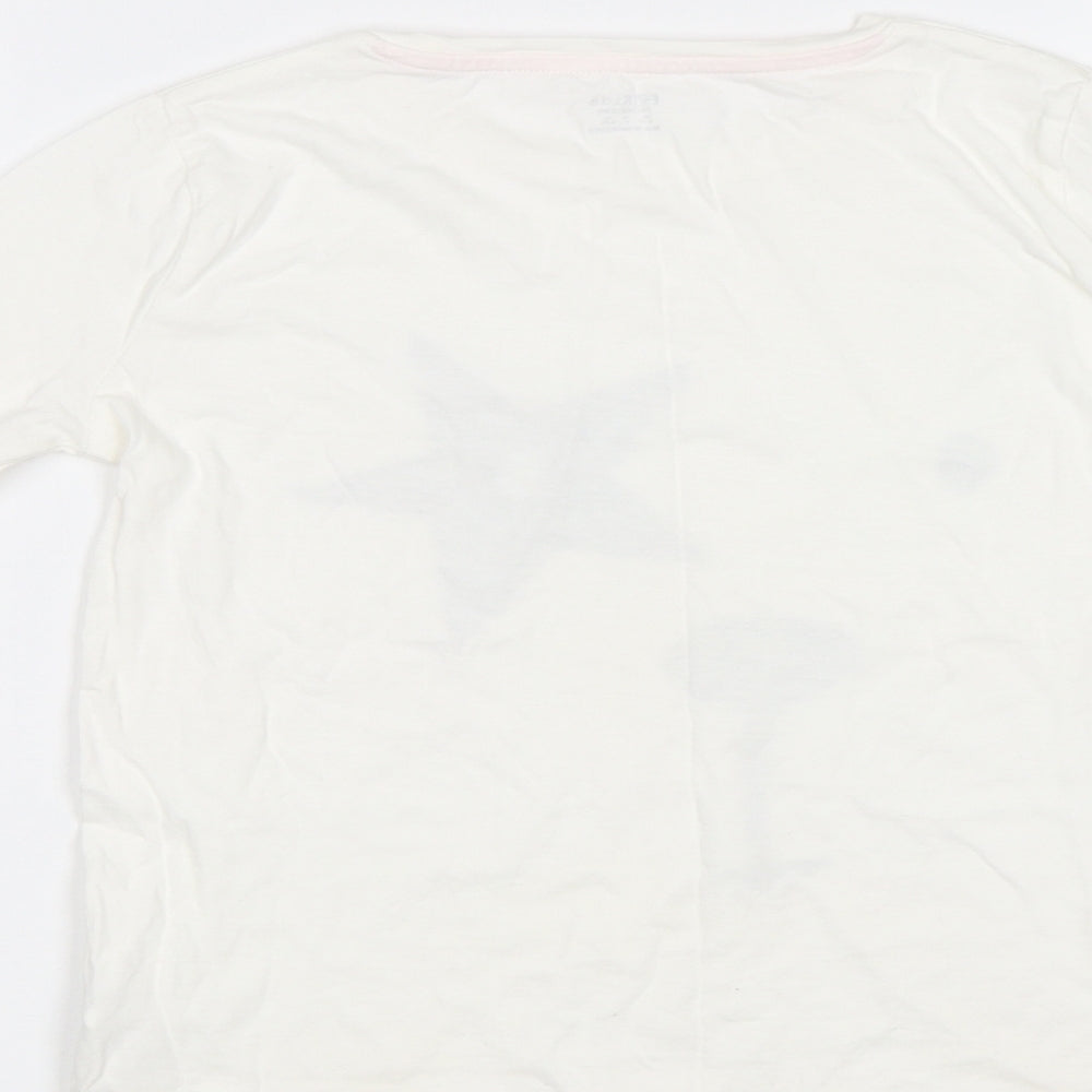 F&F Girls White   Basic T-Shirt Size 9-10 Years