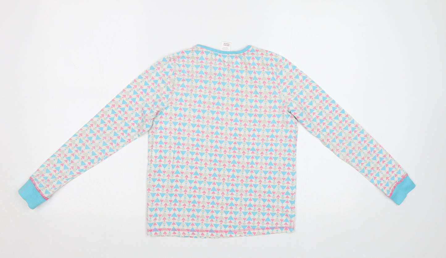 Lily&Dan Girls Blue Geometric  Top Pyjama Top Size 11-12 Years