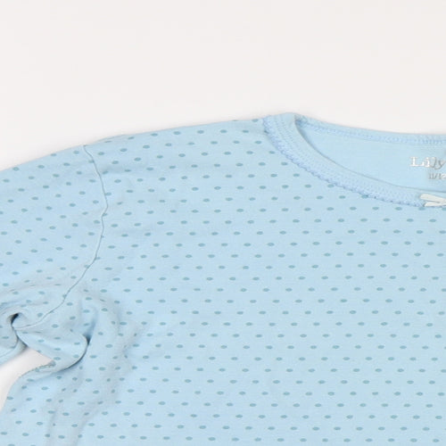 Lily&Dan Girls Blue Polka Dot  Top Pyjama Top Size 11-12 Years