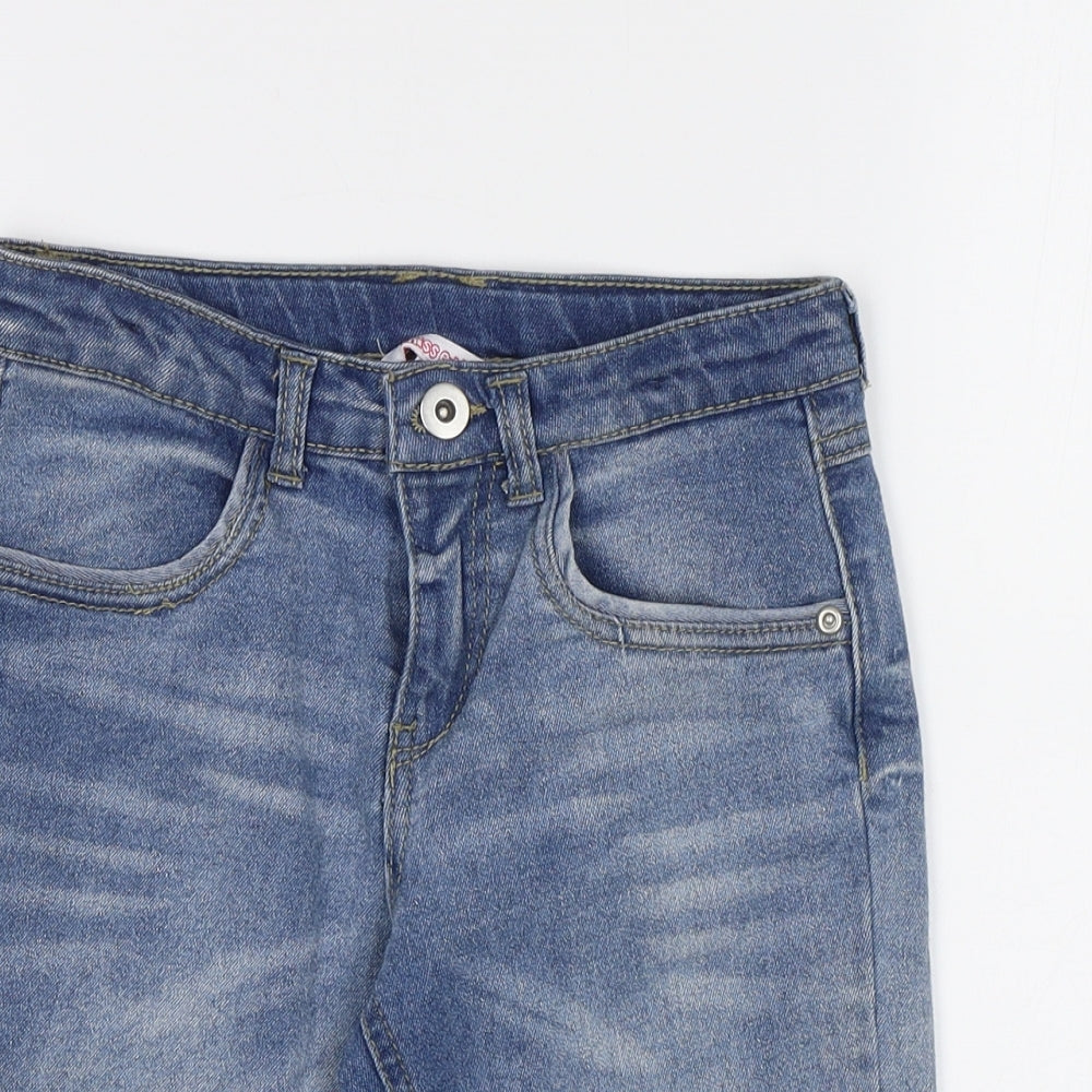 Miss E-Vie Girls Blue   Cropped Jeans Size 9 Years