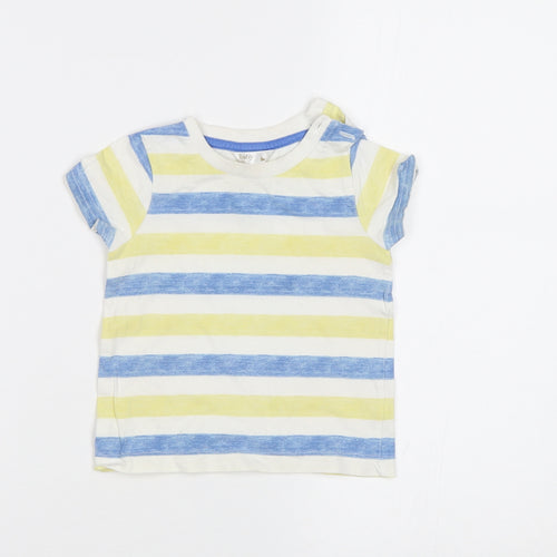 M&Co Baby Blue Striped  Basic Polo Size 9-12 Months