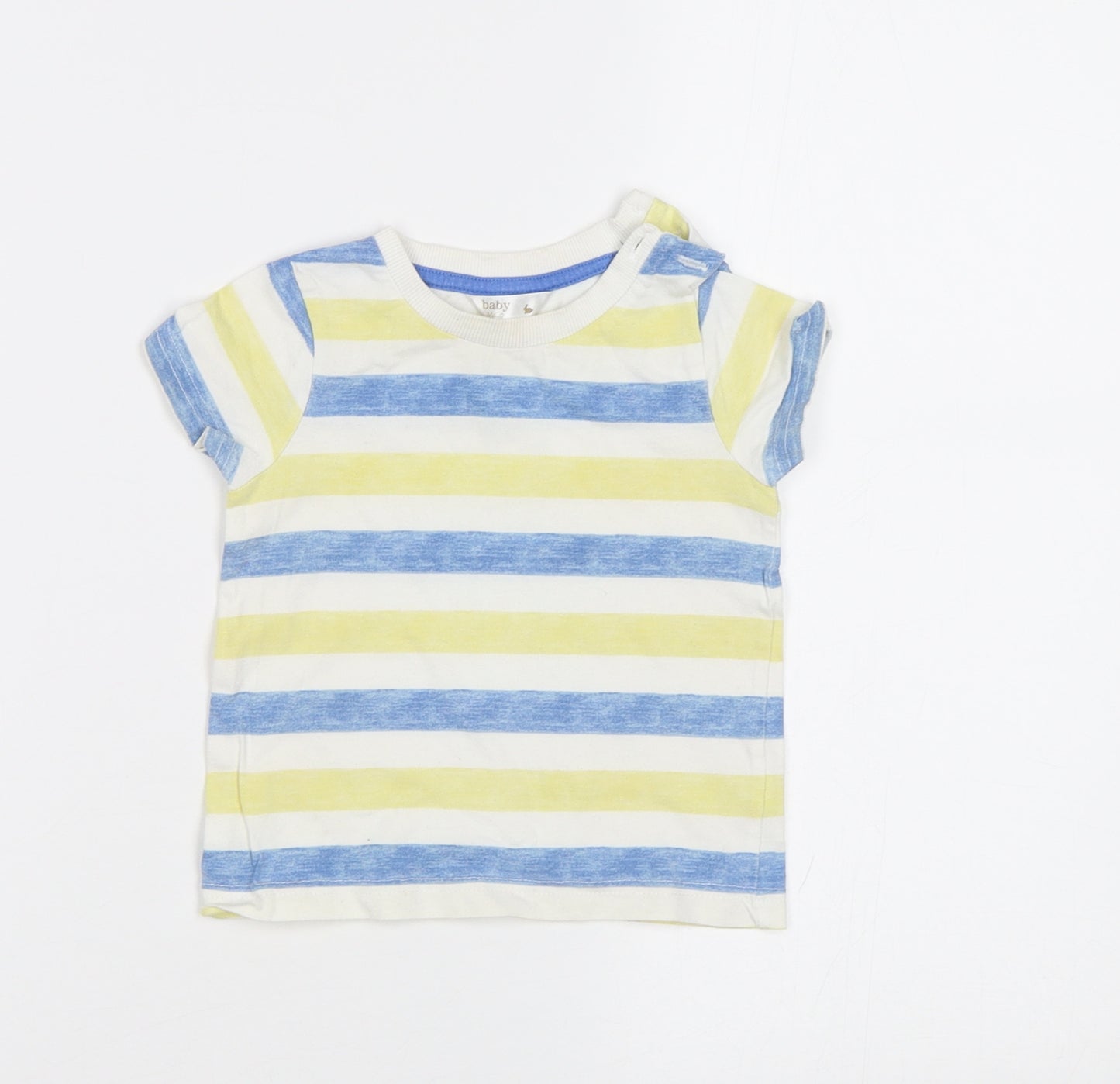 M&Co Baby Blue Striped  Basic Polo Size 9-12 Months