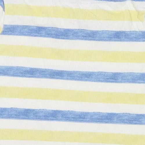 M&Co Baby Blue Striped  Basic Polo Size 9-12 Months