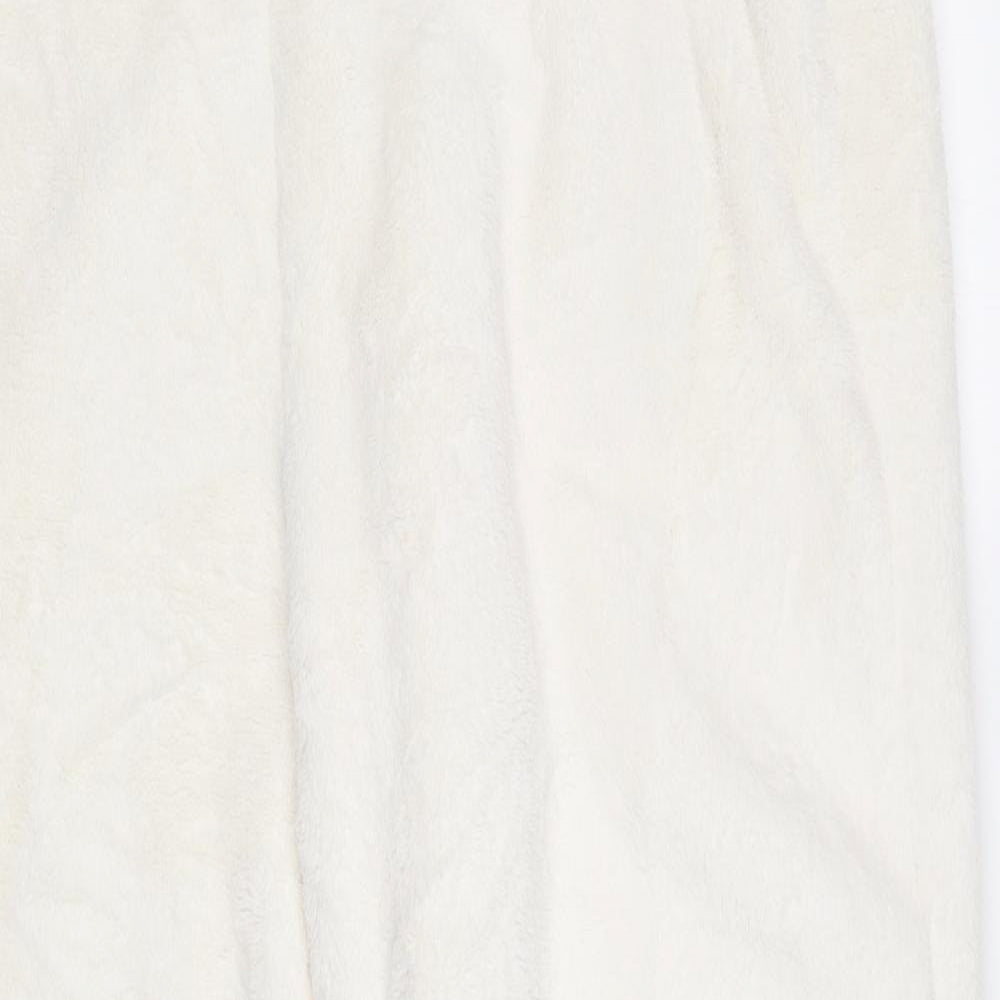 M&S Womens White   Jogger Trousers Size 16 L28 in