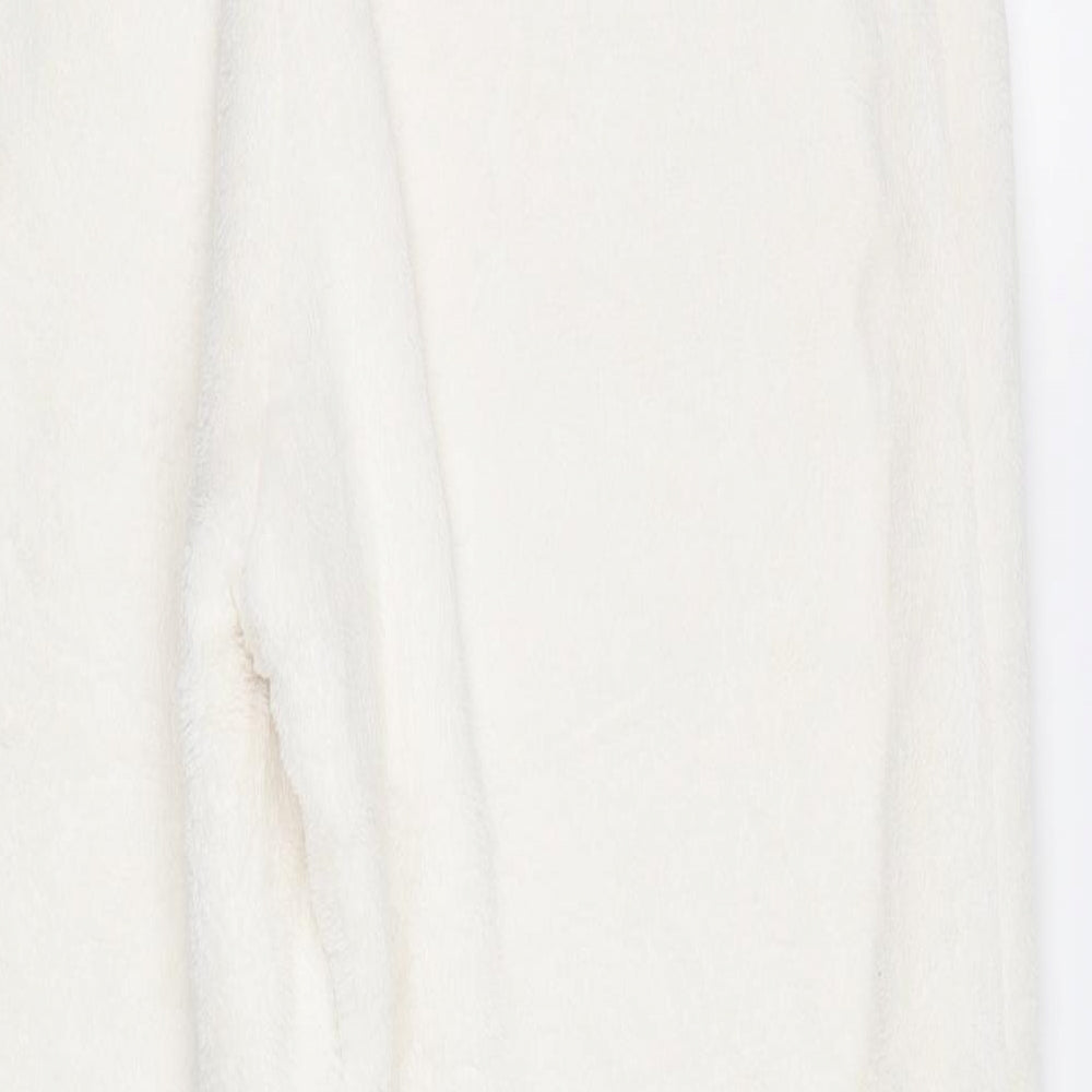 M&S Womens White   Jogger Trousers Size 16 L28 in