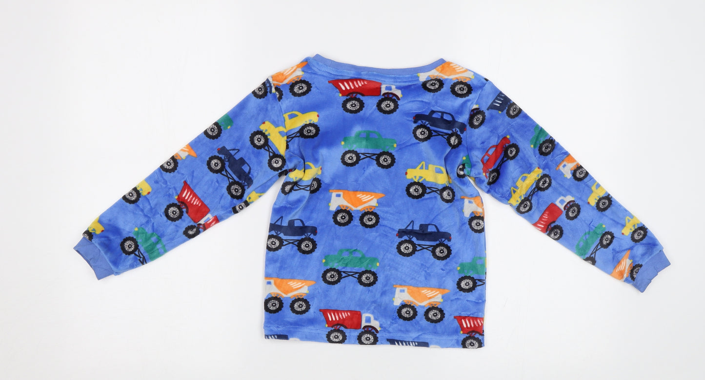M&S Boys Blue    Pyjama Top Size 5-6 Years  - Car Print