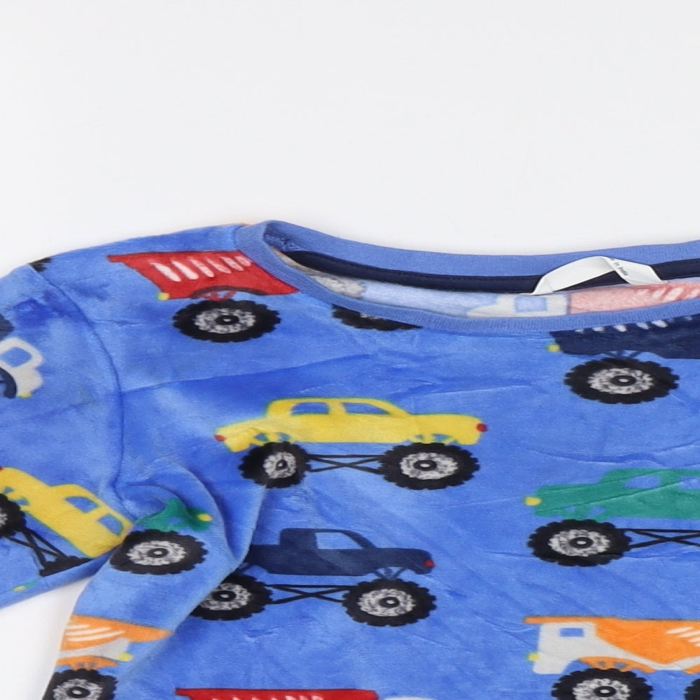 M&S Boys Blue    Pyjama Top Size 5-6 Years  - Car Print