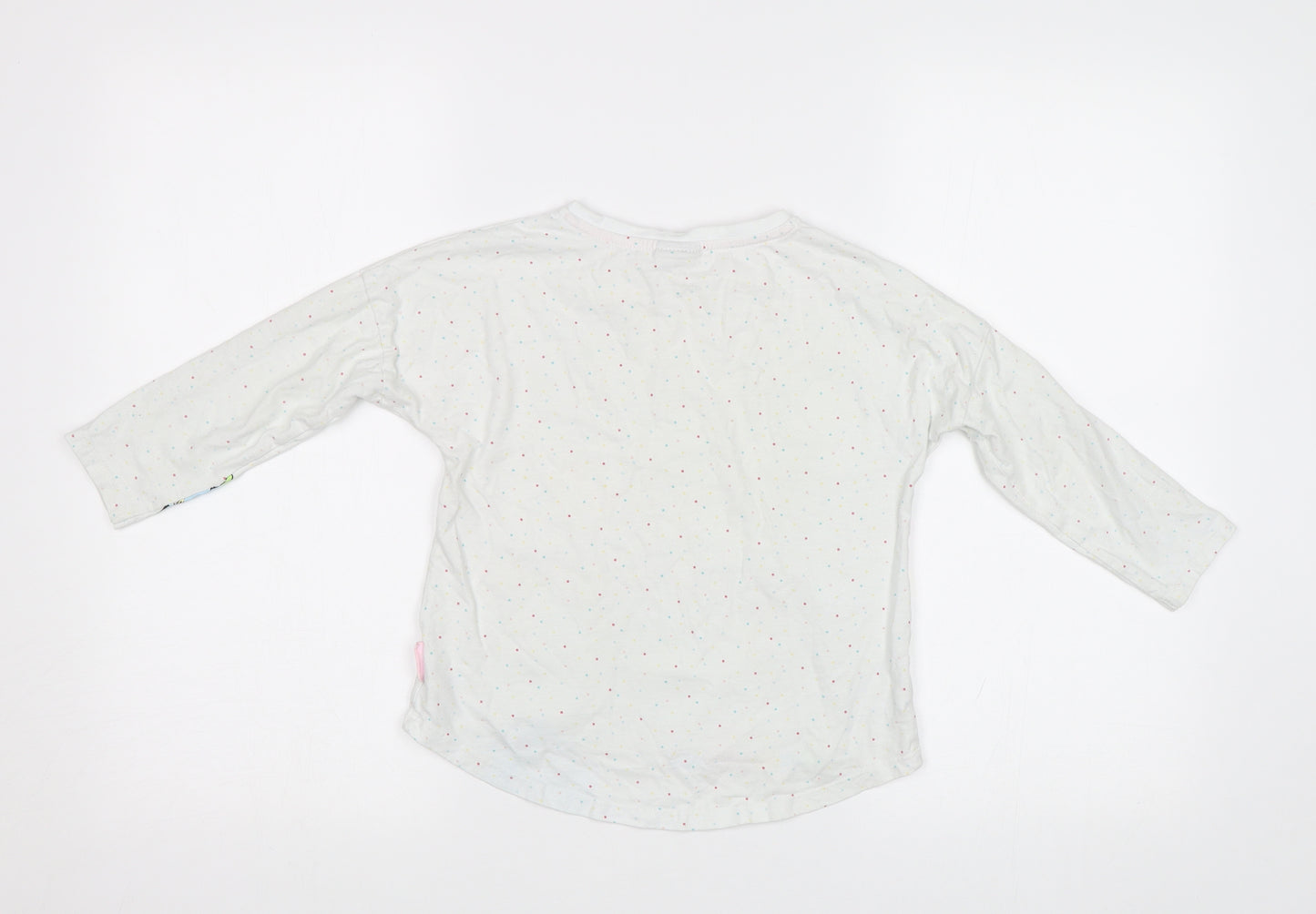 TU Girls White Polka Dot  Basic T-Shirt Size 5-6 Years  - Toy Story