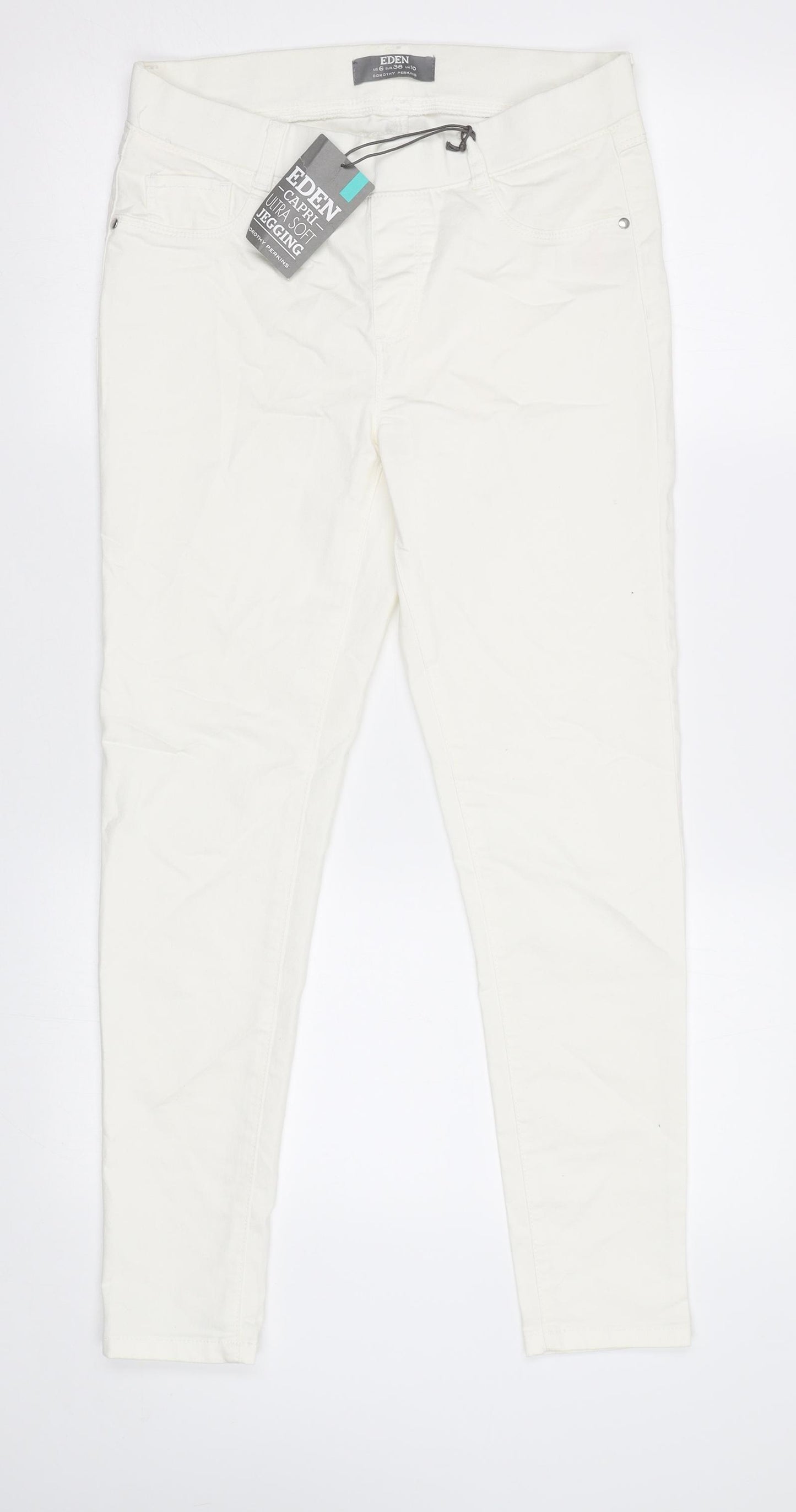 Dorothy Perkins Womens White   Jegging Trousers Size 10 L28 in
