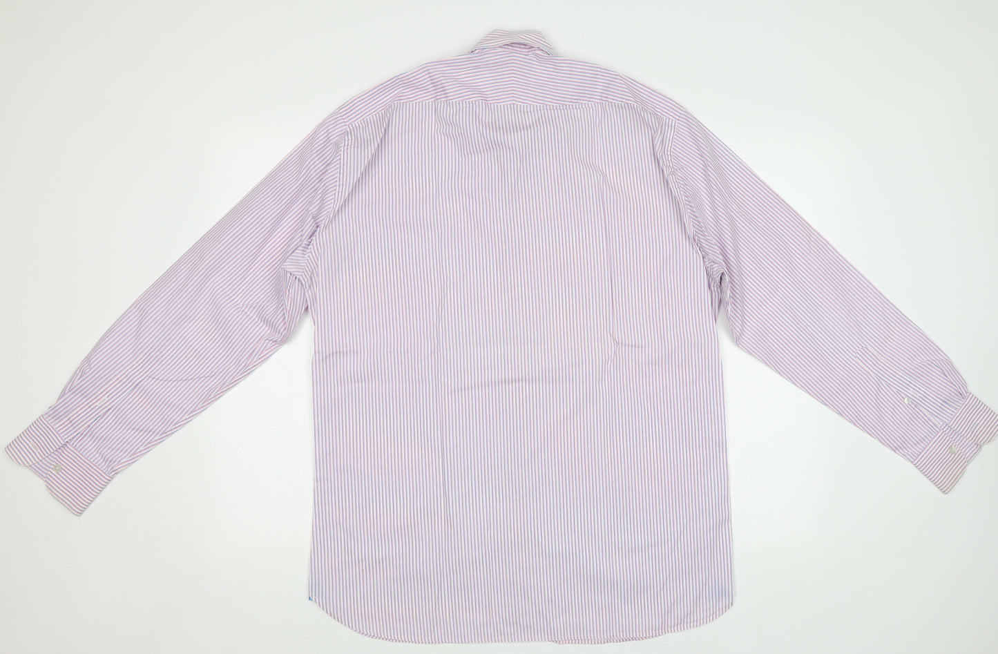 M&S Mens Pink Striped   Dress Shirt Size 15.5