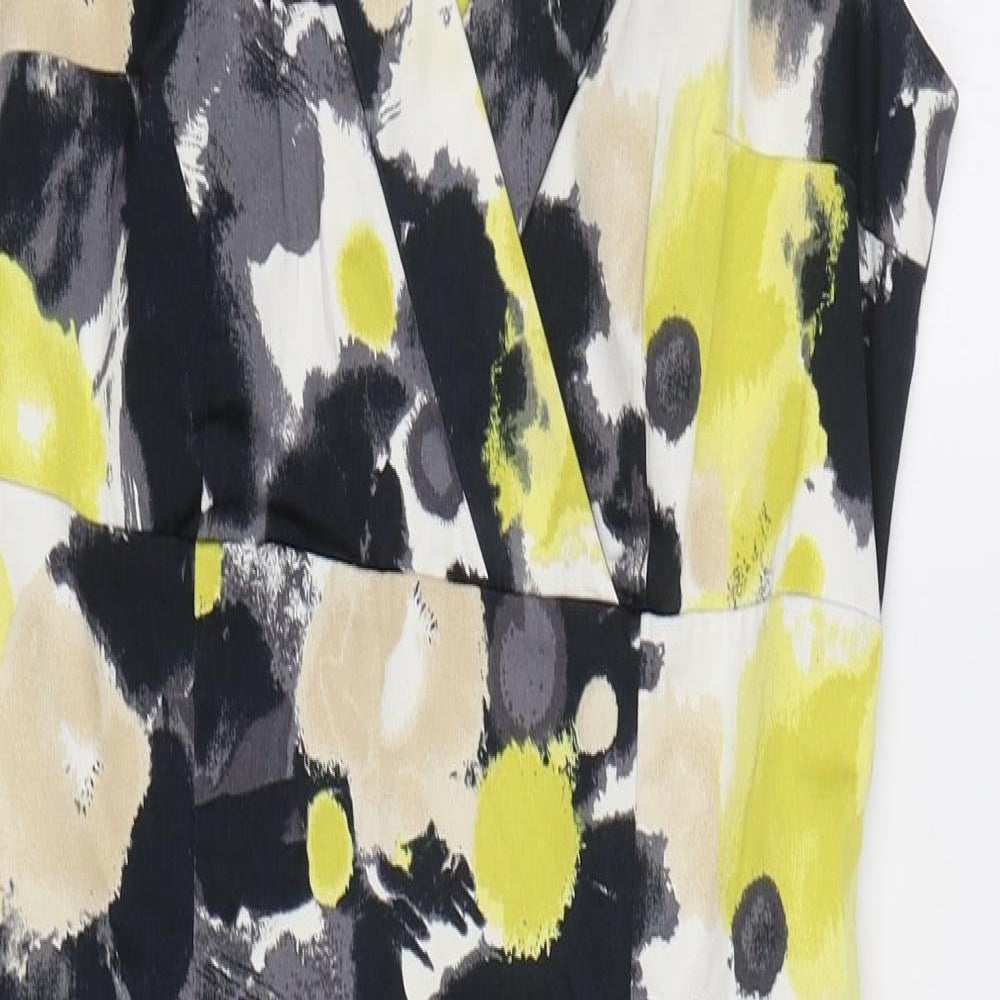 H&M Womens Yellow Floral  A-Line  Size 10