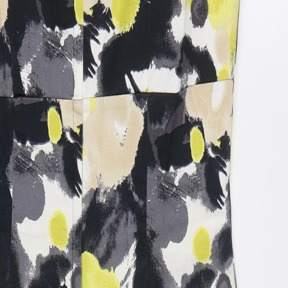 H&M Womens Yellow Floral  A-Line  Size 10