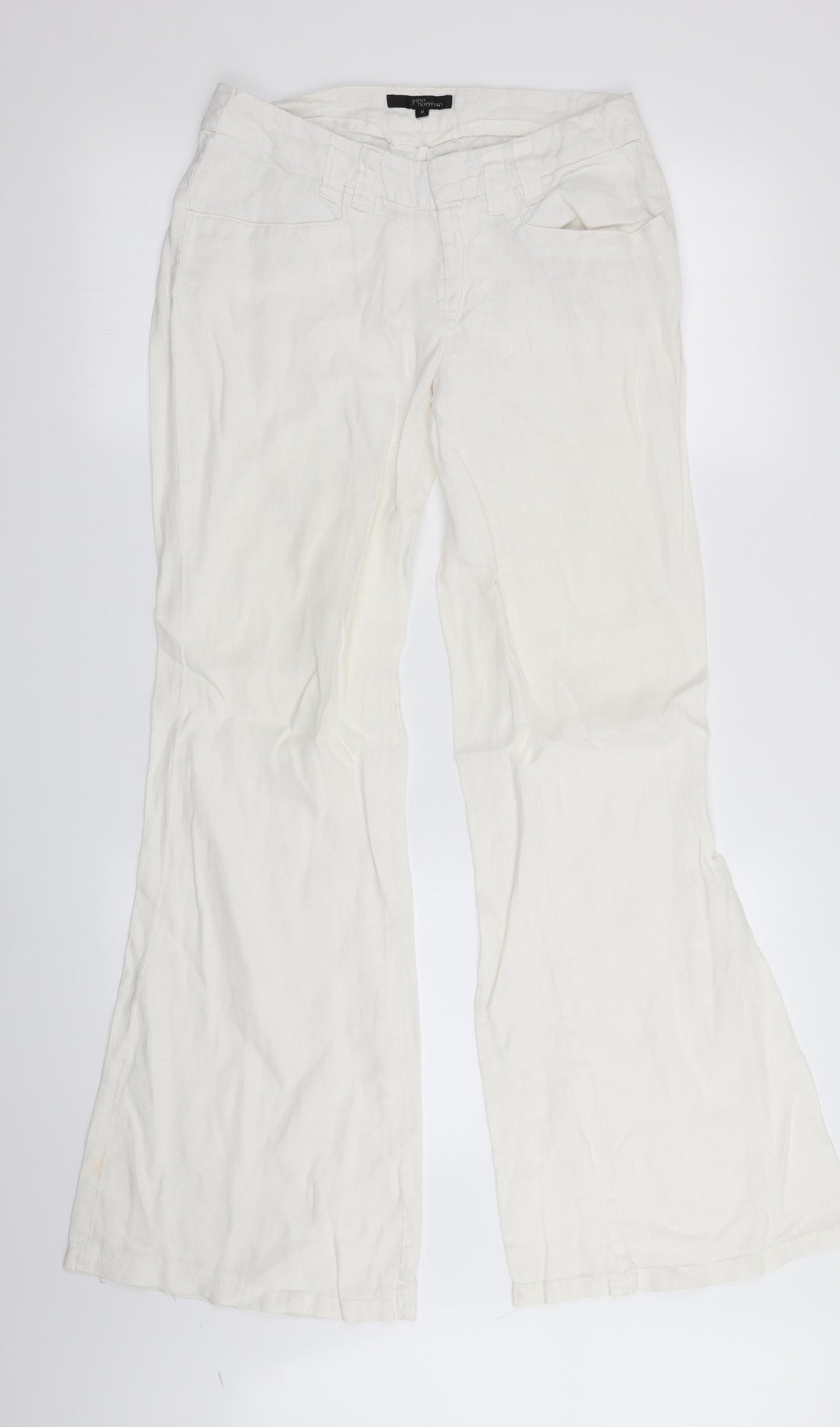 Jane Norman Womens White   Trousers  Size 8 L31 in - Bootcut