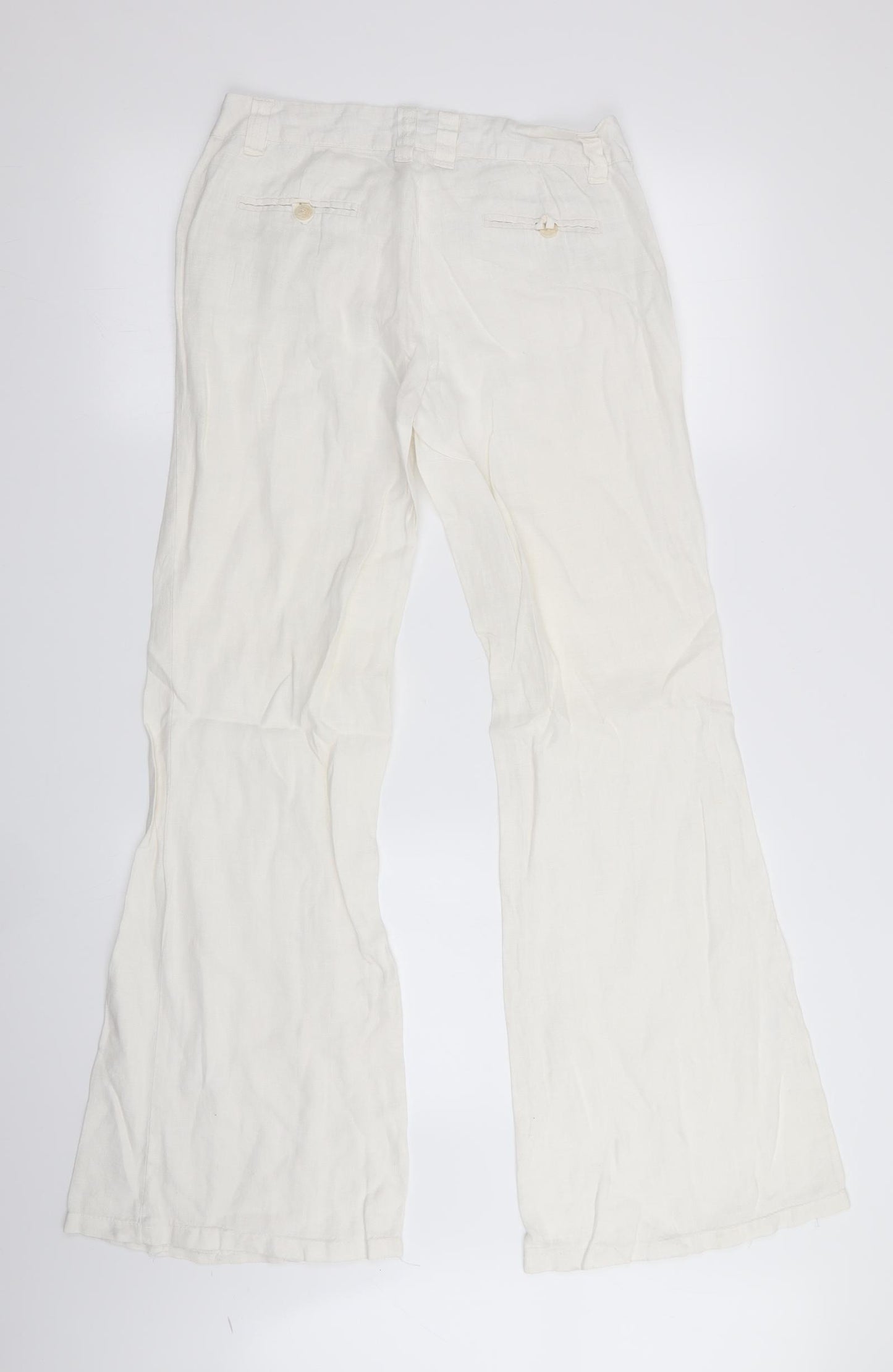 Jane Norman Womens White   Trousers  Size 8 L31 in - Bootcut