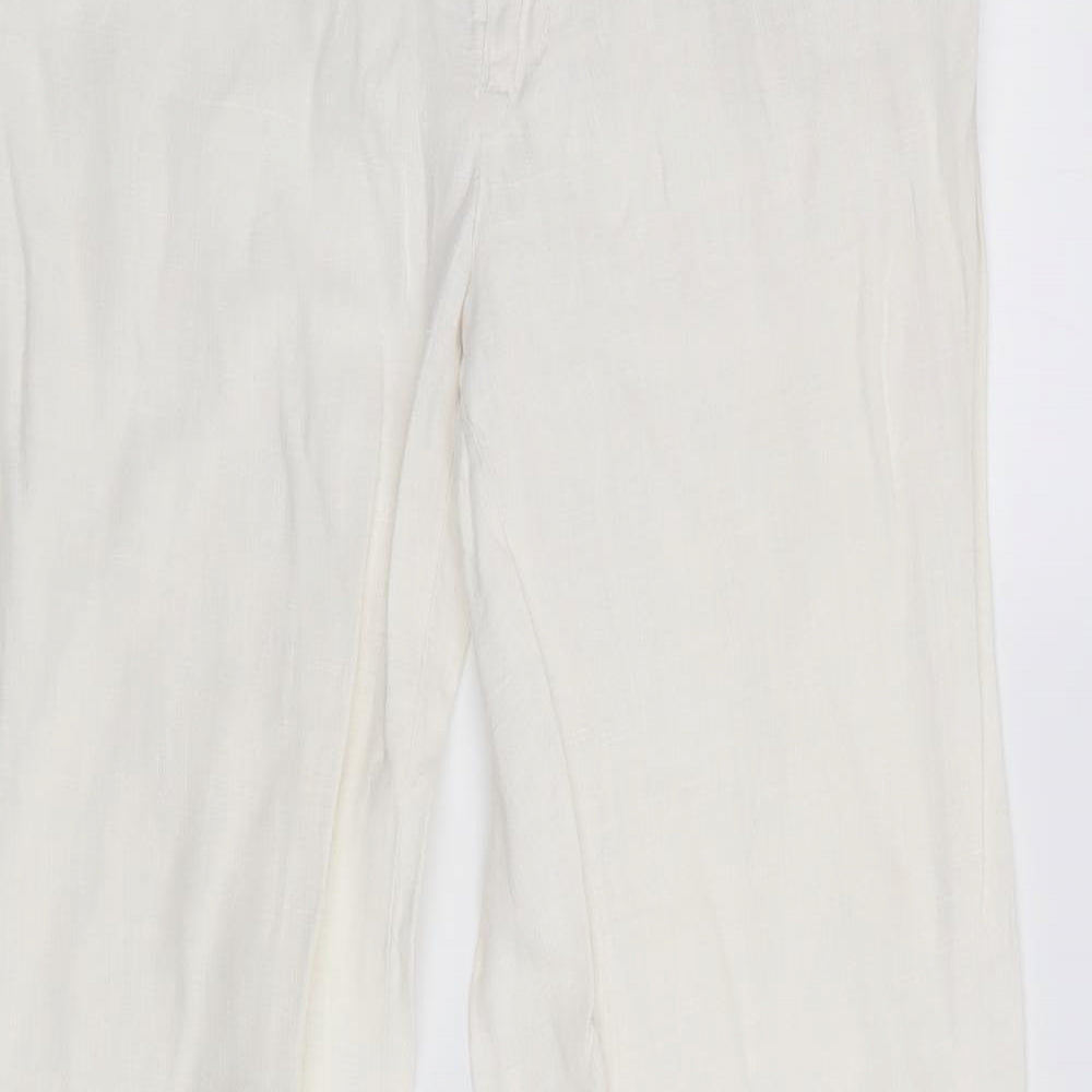 Jane Norman Womens White   Trousers  Size 8 L31 in - Bootcut
