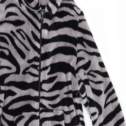 NEXT Girls Black Animal Print   One Piece   - Zebra Print