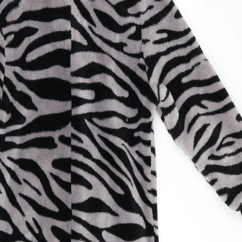 NEXT Girls Black Animal Print   One Piece   - Zebra Print