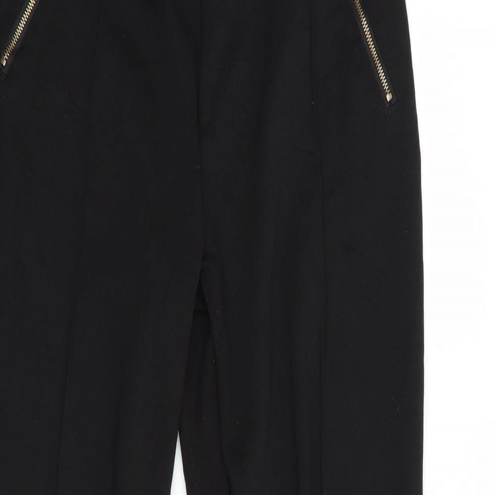 Peacocks Womens Black   Trousers  Size 14 L29 in