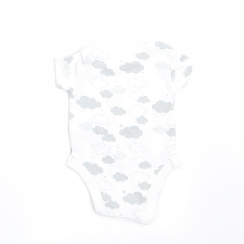 Nutmeg Boys Grey Geometric  Romper One-Piece Size Newborn  - Cloud Print