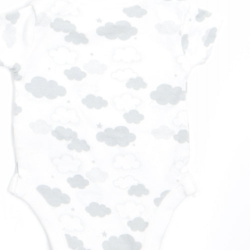 Nutmeg Boys Grey Geometric  Romper One-Piece Size Newborn  - Cloud Print