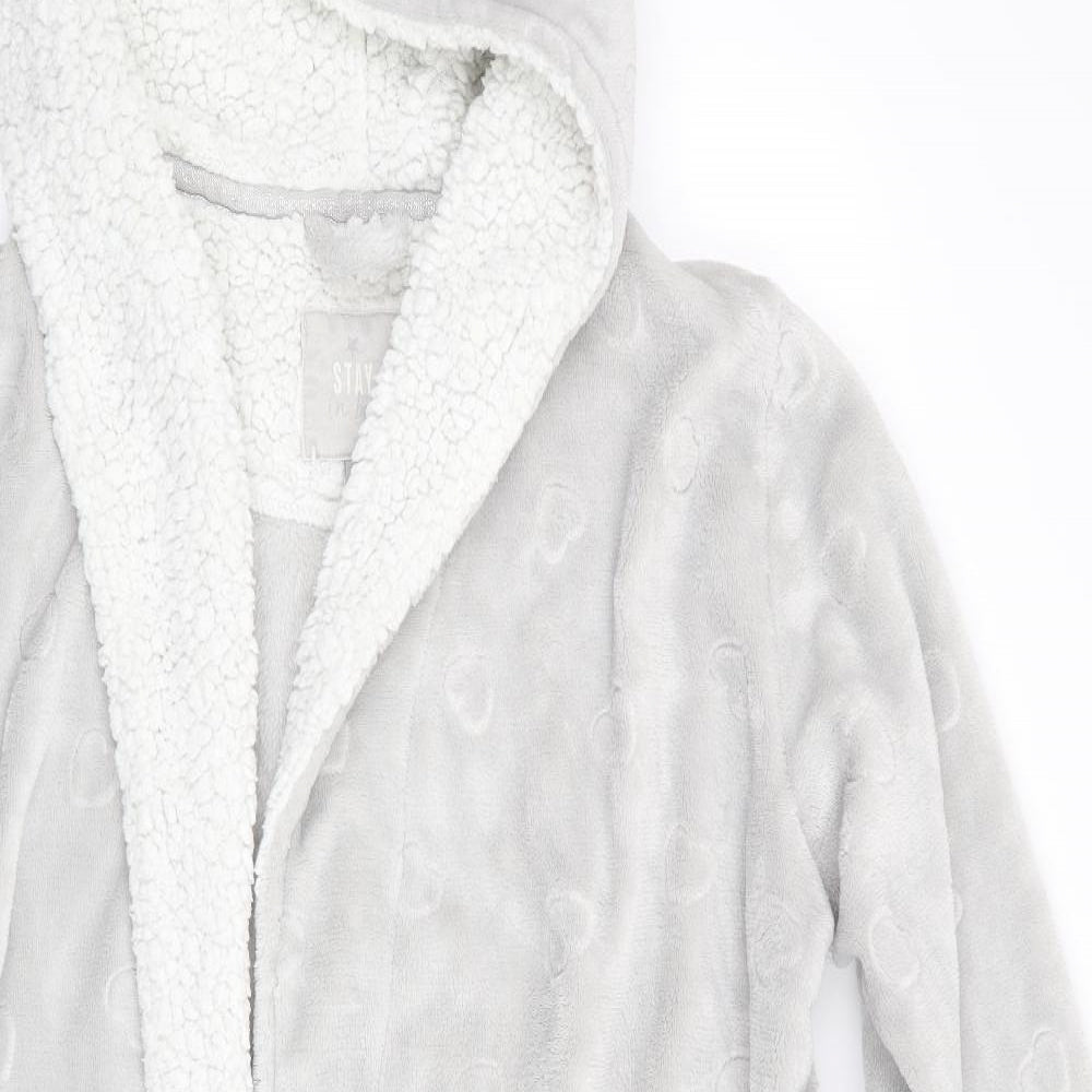 TU Womens Grey Solid   Robe Size L
