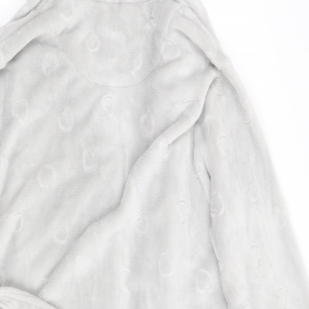 TU Womens Grey Solid   Robe Size L