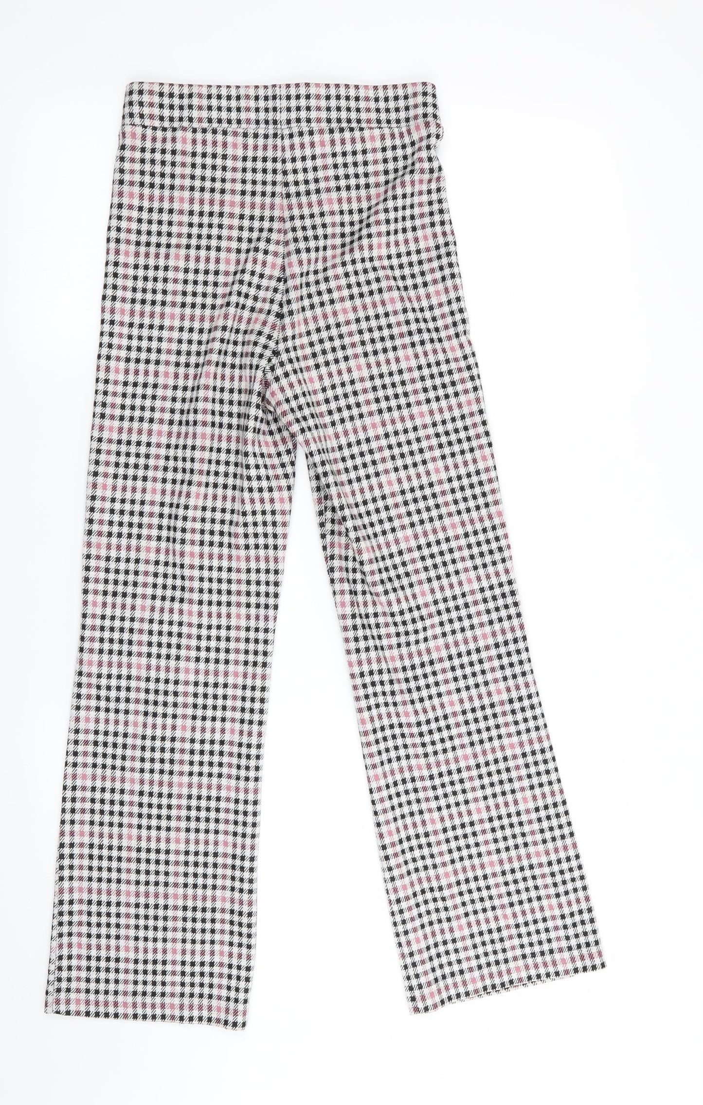 Divided Womens Black Check  Cropped Trousers Size 4 L25 in - Cropped