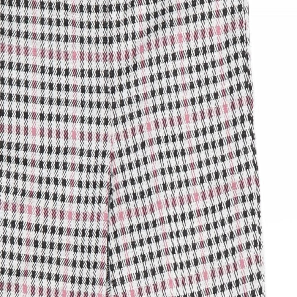 Divided Womens Black Check  Cropped Trousers Size 4 L25 in - Cropped