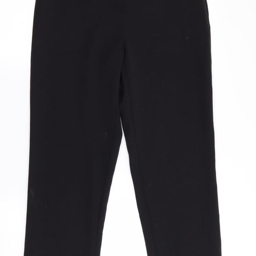 Marks and Spencer Womens Black   Trousers  Size 8 L27 in - Side zip