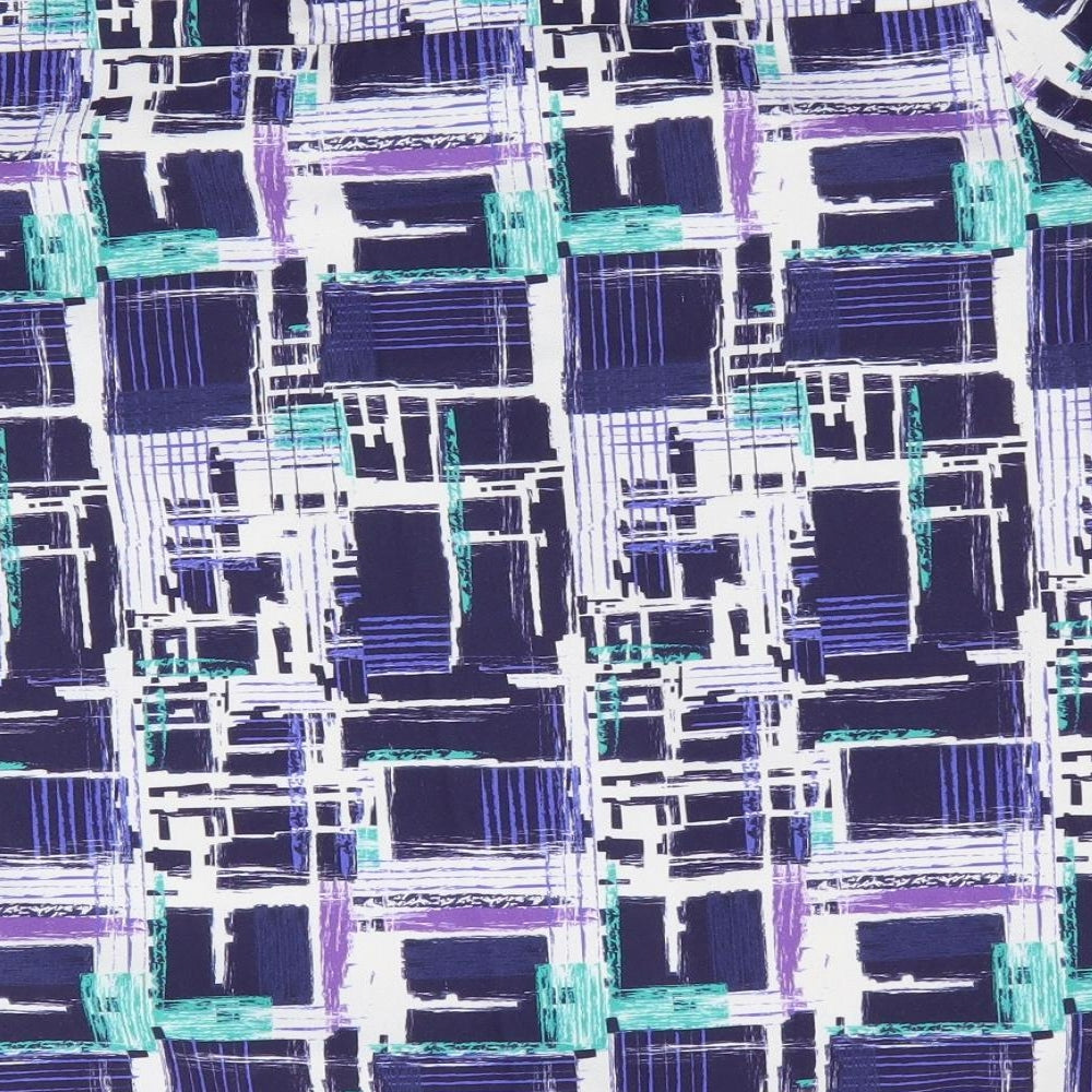 Vortex Womens Purple Check  Basic Blouse Size 14