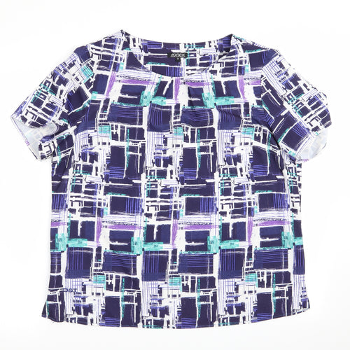 Vortex Womens Blue Check  Basic Blouse Size 14
