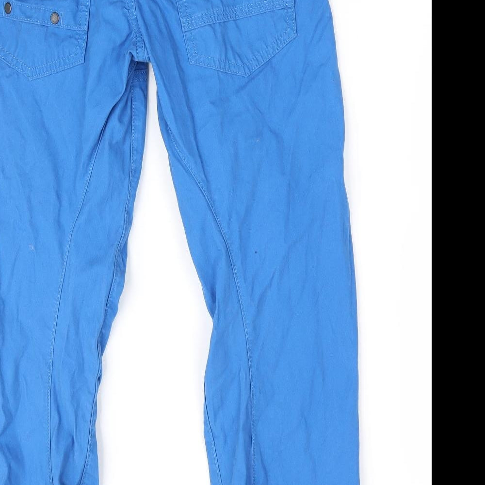 Marks and Spencer Boys Blue   Cargo Trousers Size 9-10 Years - Elastic back