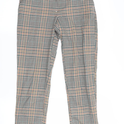 H&M Womens Green Check  Cropped Trousers  L27 in