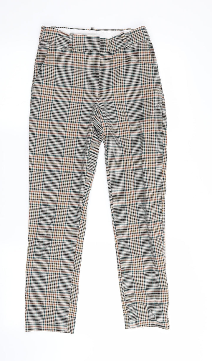 H&M Womens Green Check  Cropped Trousers  L27 in