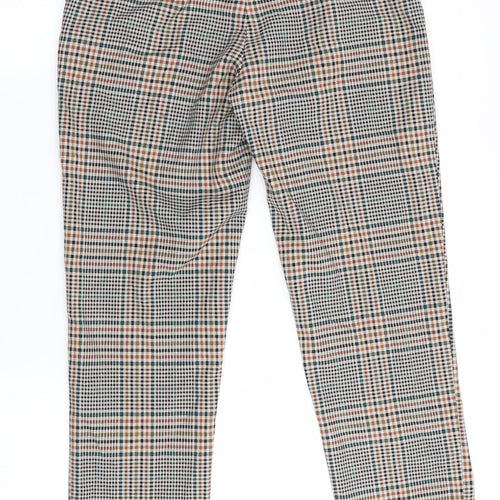 H&M Womens Green Check  Cropped Trousers  L27 in