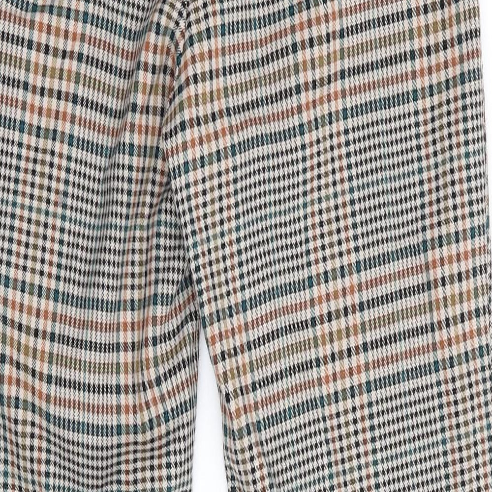 H&M Womens Green Check  Cropped Trousers  L27 in