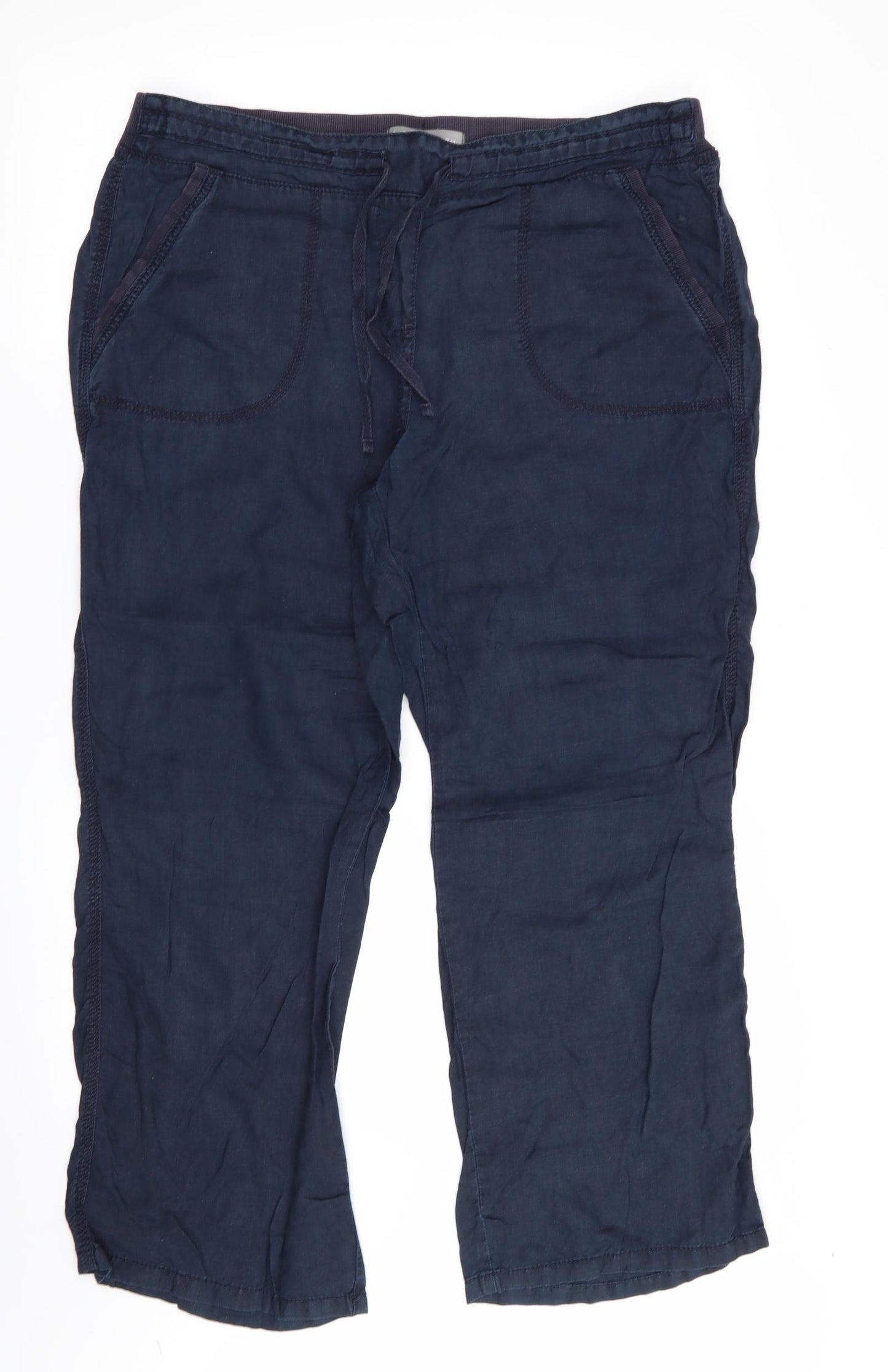 Marks and Spencer Womens Blue   Trousers  Size 16 L28 in - Wide Legged