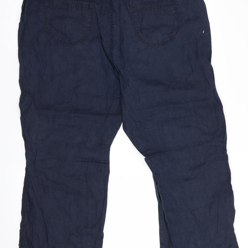 Marks and Spencer Womens Blue   Trousers  Size 16 L28 in - Wide Legged