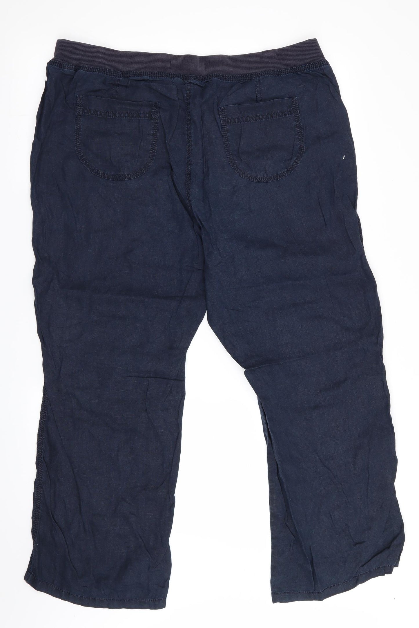 Marks and Spencer Womens Blue   Trousers  Size 16 L28 in - Wide Legged