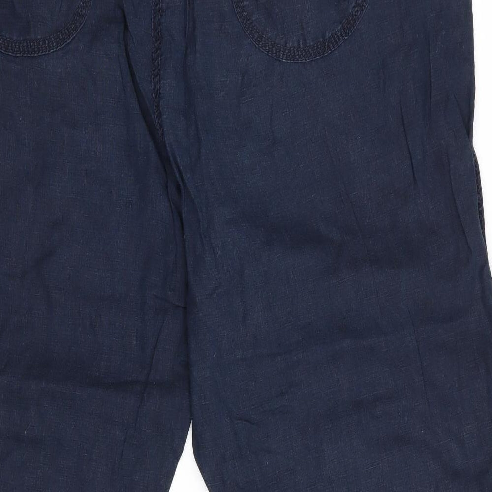 Marks and Spencer Womens Blue   Trousers  Size 16 L28 in - Wide Legged