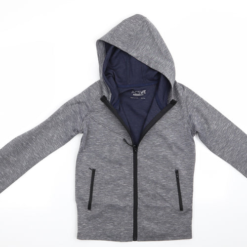 Active Kidswear Boys Grey   Full Zip Hoodie Size 10-11 Years
