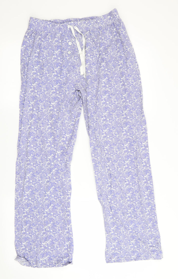 Love to Lounge Womens Purple Floral   Lounge Pants   - Elastic waist