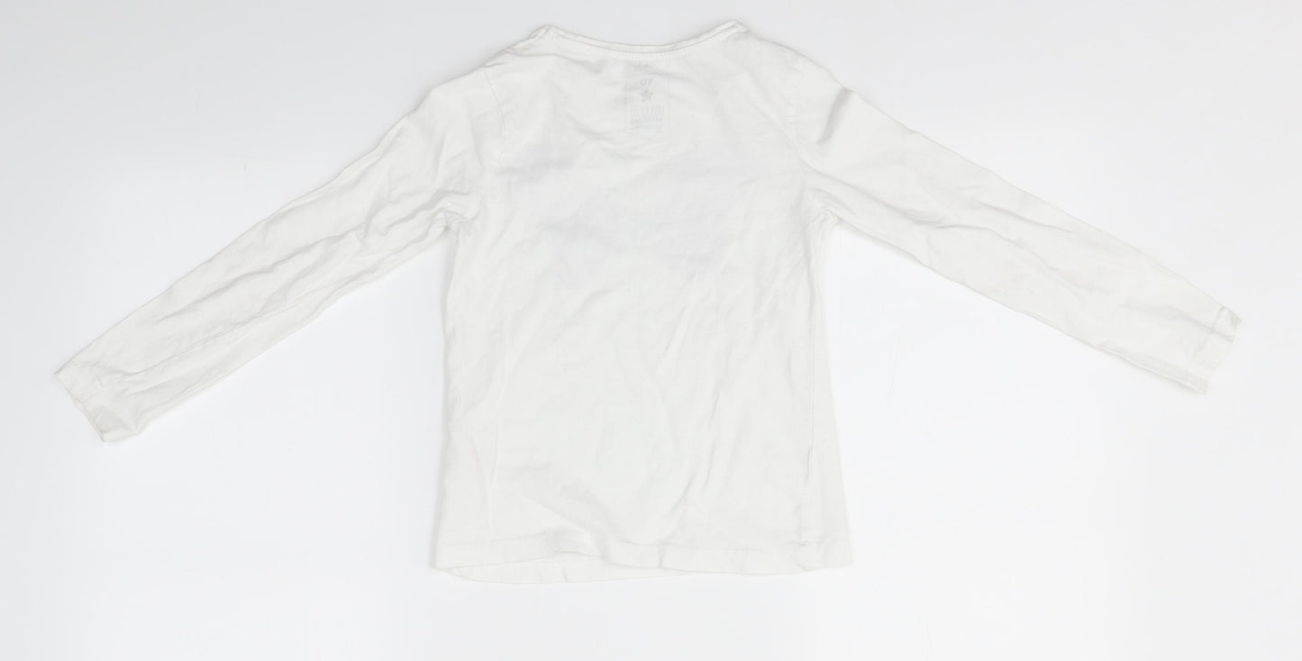 Primark Girls White   Basic T-Shirt Size 8-9 Years