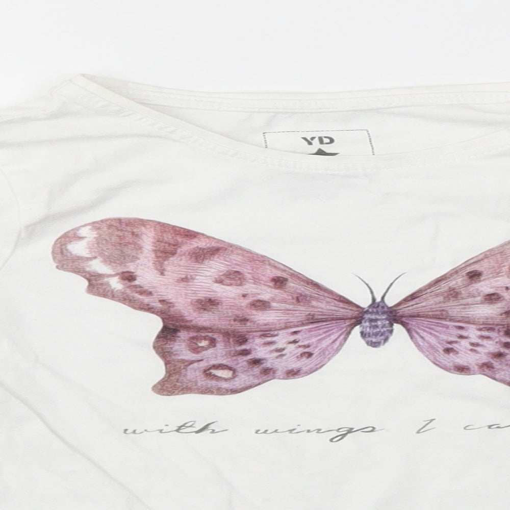 Primark Girls White   Basic T-Shirt Size 8-9 Years